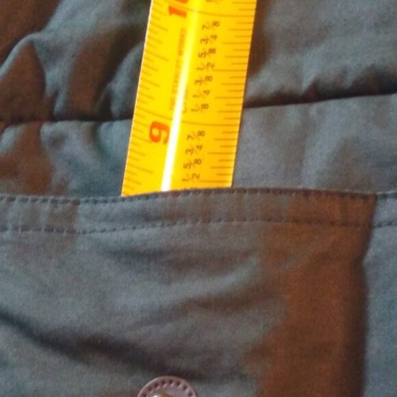 NWOT Vintage Men's XL STRATOJAC Down Cargo jacket forest green + tan accents - Picture 12 of 16